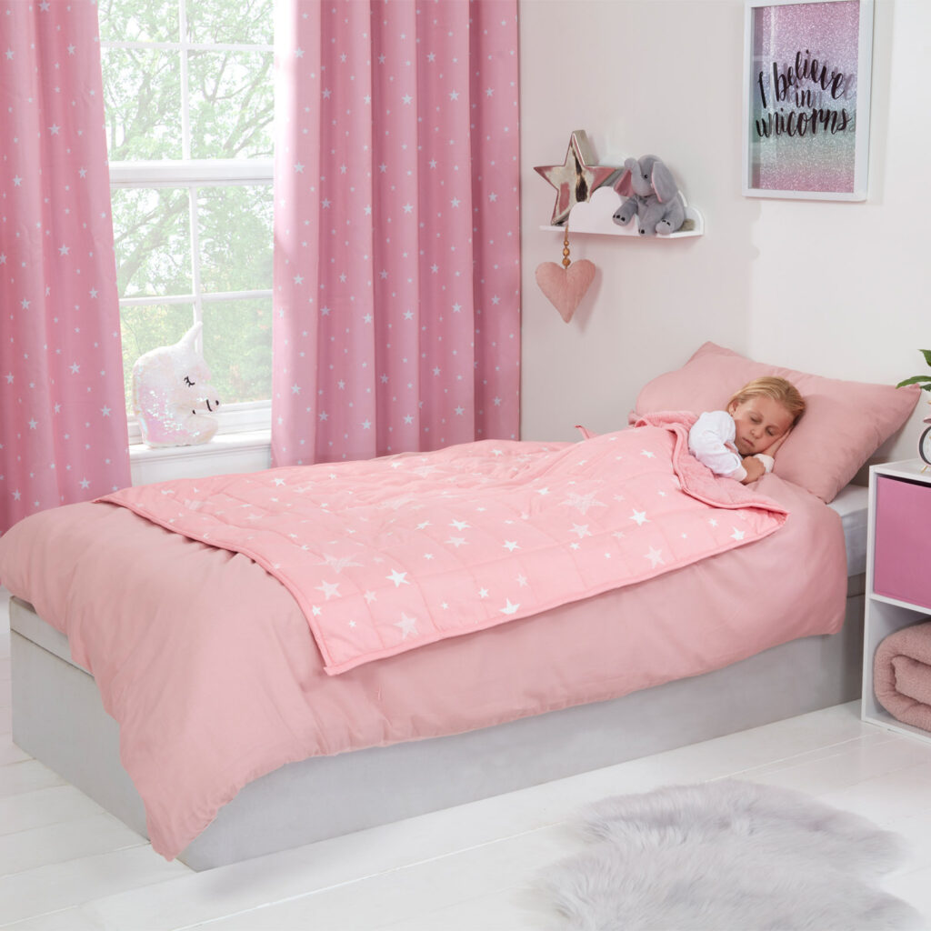 TEDDY WEIGHTED BLANKET - PINK - 4KG - 125 x 150cm - Mr Price Ireland